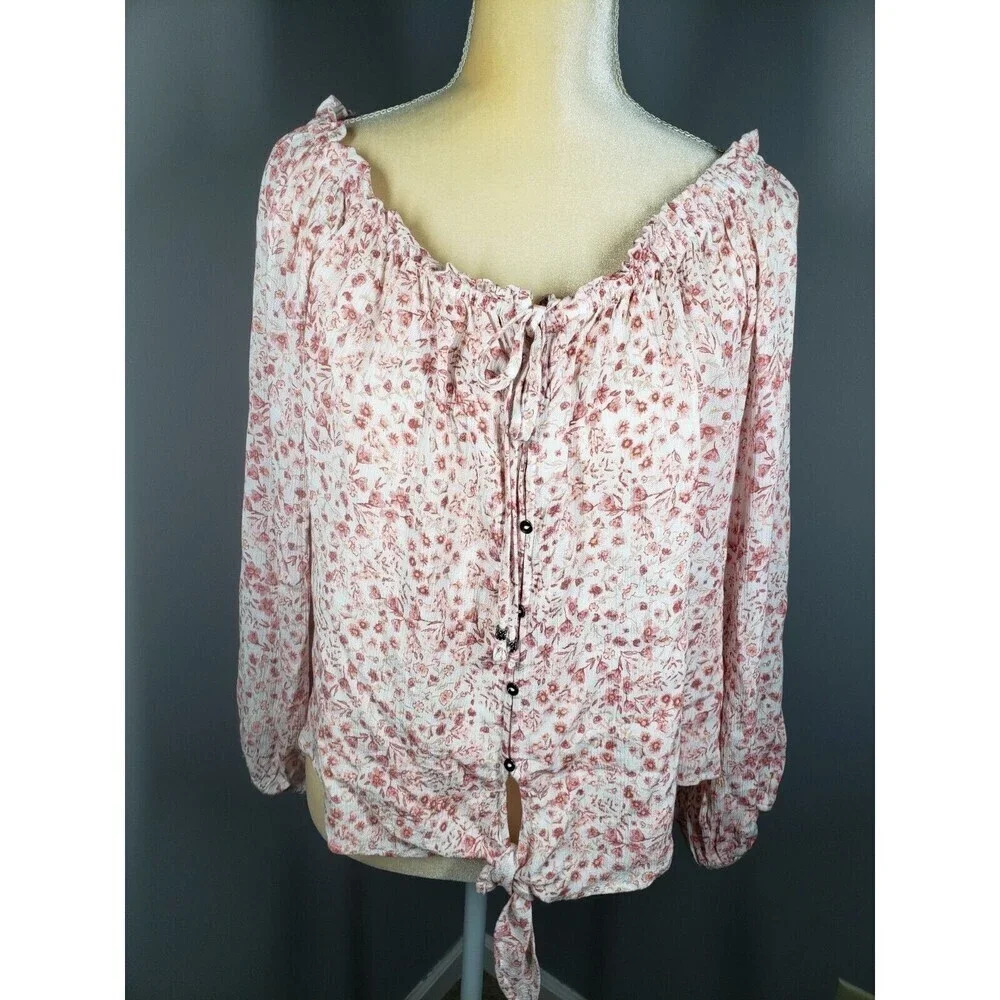 Hippie Rose Floral Top Women's Size XL